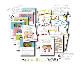 Grandparent & Grandkid Pen Pal Kit: Printable Letter Writing Prompts (Digital Download)