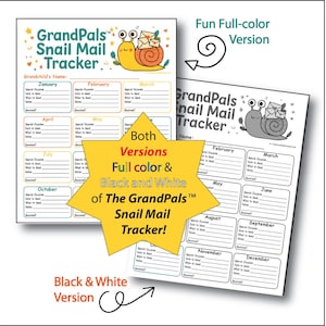 Snail Mail Pen Pal Tracker for Grandparents