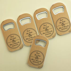 Customizable Bottle Opener Magnet,  Personalized Wedding Favors, Wedding Gift for Guests, Bride Groom , Save the Date, Thank you Gift