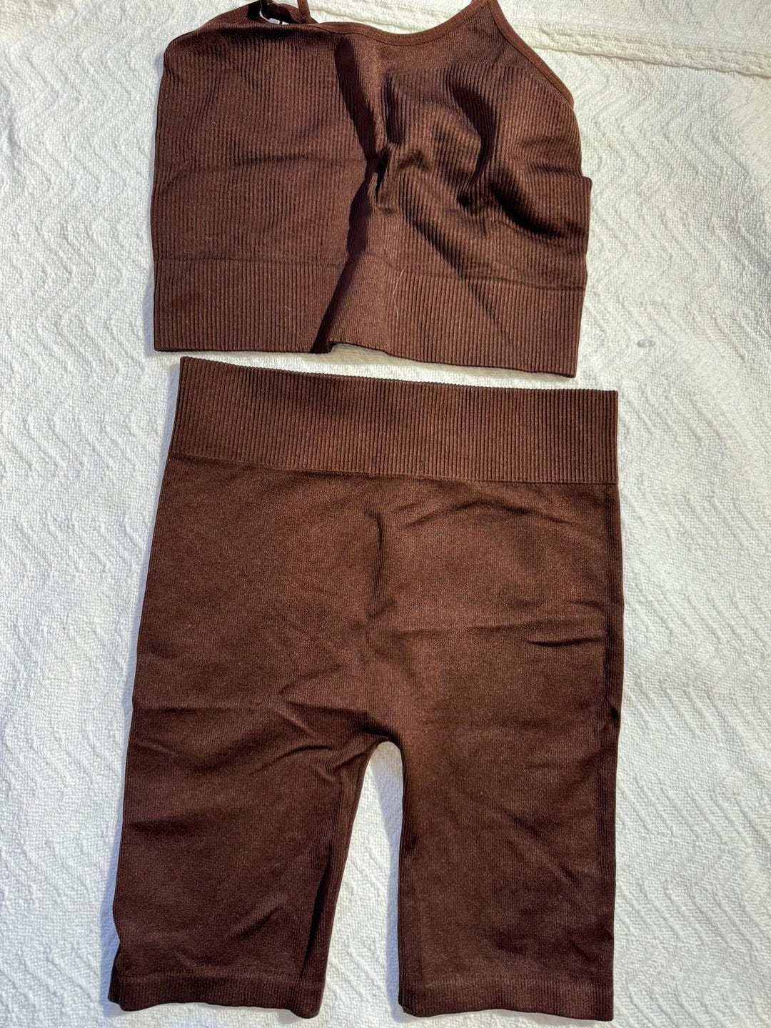 Bozzolo Ribbed Seamless 2-piece Set – Brown | Size S/M - Etsy