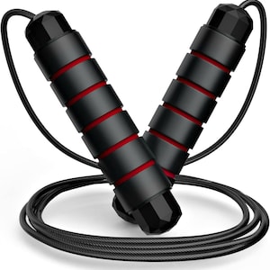 Jump Rope, Tangle-Free Rapid Speed Jumping Rope Adjustable Ball Bearing Skipping Rope for Cardio, HIIT, CrossFit, Home Gym, Fitness Training