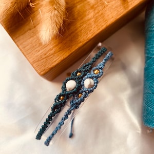 Macrame Bracelet with Bead – Boho Handmade Jewelry – Adjustable Minimalist Gift for Her