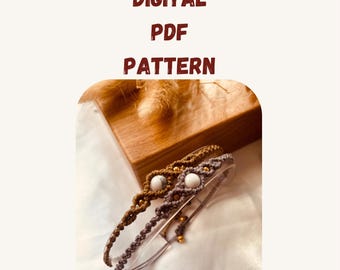 Moonstone Bracelet Macrame Tutorial PDF Pattern,DIY jewellery making,Macrame bracalet instructions,Digital Download