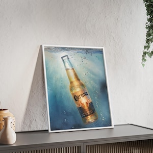 Corona Beer Print: Vintage Bar Decor, Beach Vibes (Digital Download)