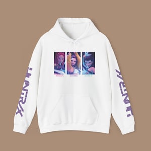 Kpop Demon Hunters Huntrix Hoodie, Rumi Mira Zoey Characters, Unisex Pullover Sweatshirt, Demon Slayer Merch, Kpop Fan Gift