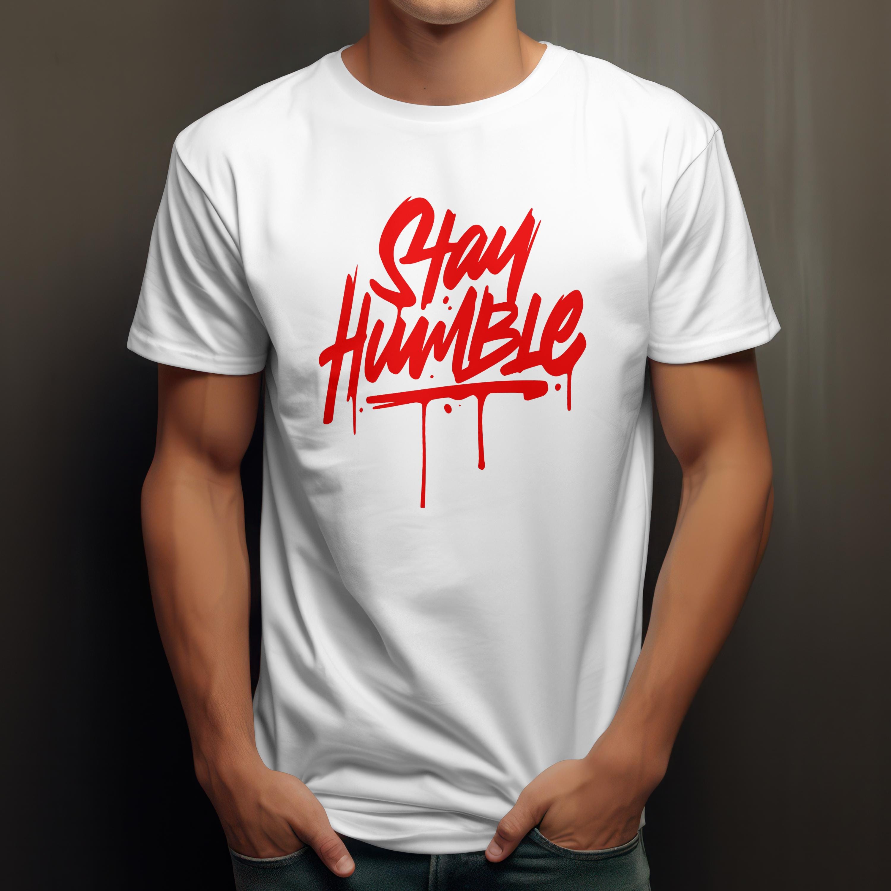 Stay Humble T-Shirt, Unisex Heavy Cotton Tee | Urban Graffiti Streetwear | Casual Gift for Creatives | CheryThreads Apparel