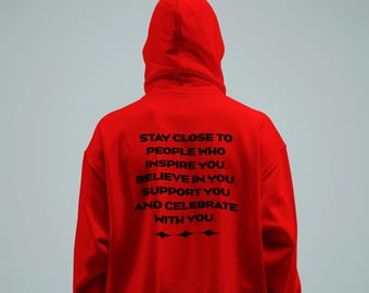 Inspirational Quote Hoodie by Cherythreads Apparel Motivational Unisex Sweatshirt, Cozy Streetwear, Uplifting Gift for Him or Her