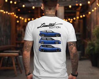 JDM Legends Civics T-Shirt, Custom Streetwear for Car Enthusiasts | Classic Honda Civic JDM Trio | CheryThreads Apparel