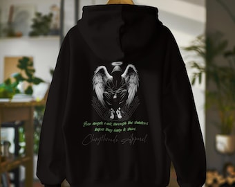 Cherythreads Unisex Hooded Sweatshirt Inspirational Quote Hoodie, Cozy Casual Wear, Everyday Outfit, Gift for Her or Him