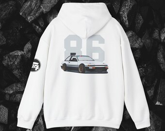 Toyota Trueno 86 Hoodie, Cool Car Sweatshirt for Car Lovers, Retro JDM Apparel, Perfect Gift for Birthdays, Streetwear Style