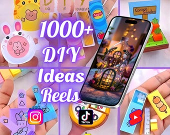 Oltre 1000 video di bricolage in 4K – Contenuti virali per Instagram, TikTok, YouTube Shorts – Progetti creativi, ritagli, pittura su ceramica, incompiuti