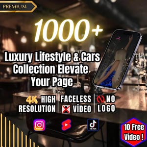 1000+| Luxury Lifestyle & Cars Videos | 4K High Quality | Editable Viral Reels for Instagram, TikTok, and YouTube Shorts | Instant Delivery|