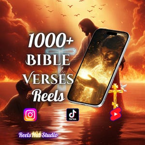 1000+ Christliche Rollen Bündel | Bibel Zitate, Christian Badge Reel, Glaube Inspiration HD 4K Videos für Instagram YouTube Shorts und Tiktok