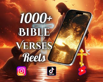 1000以上のクリスチャンリールバンドル | 聖書の言葉、クリスチャンバッジリール、信仰のインスピレーションHD 4Kビデオ（Instagram、YouTube Shorts、TikTok用）