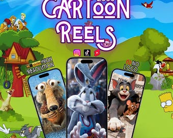 Oltre 2000 clip di cartoni animati virali popolari / Video animati HD divertenti ed espressivi per contenuti sui social media Instagram Reels YouTube Shorts TikTok / 4K