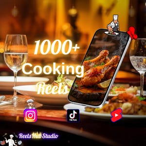 1000+ Gesichtslose Kochvideos 4K | Zucker Kekse, Cookie Mould, Dessert & Bäckerei Clips für Instagram Reels, TikTok, YouTube Shorts Fleisch Pasta
