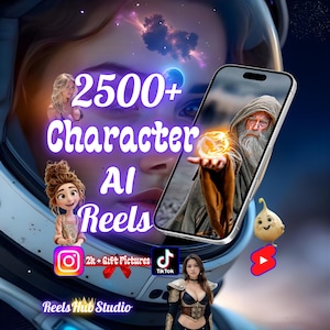 2500+ AI Character Videos 4K | Cinematic Avatar Clips for Instagram TikTok YouTube Shorts | Digital Art, Cartoon Style, Stock Footage