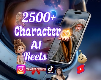 2500+ AI Character Videos 4K | Cinematic Avatar Clips for Instagram TikTok YouTube Shorts | Digital Art, Cartoon Style, Stock Footage