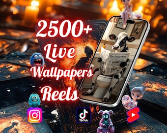 Oltre 2500 / Sfondi animati / Sfondi animati carini ed estetici / Video verticali modificabili per iPhone-Android / Reels, TikTok, Shorts Ready 4K