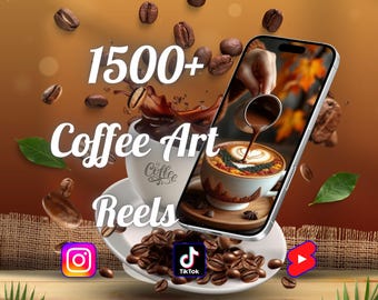 Oltre 1500 video di Coffee Art 4K / Latte, Cappuccino, Espresso, Milk Swirls Clips per Instagram, TikTok, YouTube Shorts / Caffè, Barista, Virale