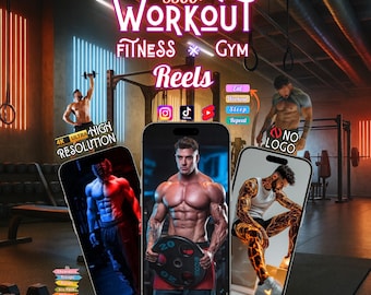 Oltre 3500 video di allenamento e motivazione: esercizi in palestra, allenamento della forza, cardio, yoga, HIIT, fitness reel per Instagram, TikTok e YouTube Shorts