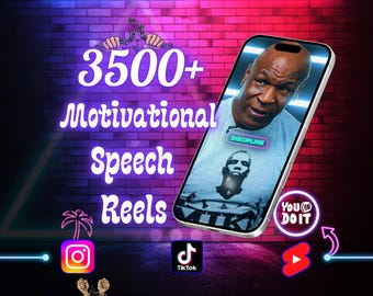Oltre 3500 video motivazionali e sportivi - Reels virali 4K per Instagram, TikTok, YouTube Shorts / Logopedia, citazioni, coaching