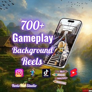 700+ 4K Gaming Background Videos – Loopable Gameplay Clips for YouTube, TikTok, Instagram Reels, Game Footage Pack, Games, Gta V , Minecraft