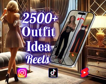 Oltre 2500 outfit, idee moda, rulli 4K – Video di stile modificabili per Instagram, TikTok, YouTube Shorts / Look alla moda, Streetwear, Outfit quotidiani