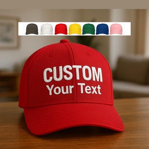 Custom Embroidered Baseball Cap: Personalized Text, Dad Hat Style