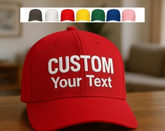 Custom Embroidered Hat: Personalized Text Baseball Caps