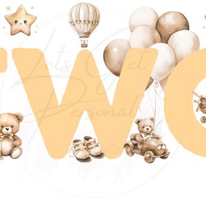 2nd Birthday PNG Teddys