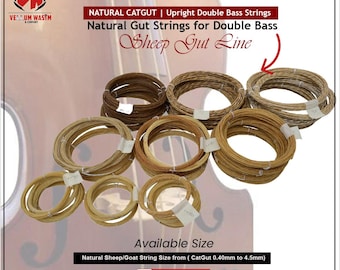 Corde in budello di pecora naturale: 21 piedi - Violino, Viola, Violoncello, Arpa, Liuto