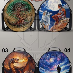 Borsa Per Tamburo Sciamanico – Nera – 40cm - Negozio Esoterico Ed Olistico - Di Lux Nova - 10