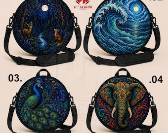 New Shaman Drum Sublimation Bag: Padded Backpack Style, 12-24 inch by VellumWasim.