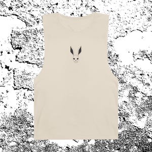 SickRabbit Skull Bunny Muskelpanzer | Edgy Gym Shirt | Ärmelloses Workout-T-Shirt | Streetwear Fitness Top | Unisex Athletik Tank
