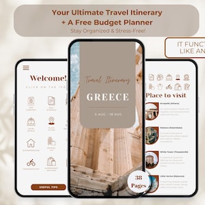 Travel Itinerary Digital Template Travel Planner Schedule Trip Traveling Tour Guide Travel Marketing Holiday Vacation Trip Organizer