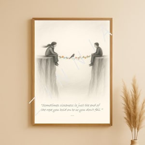 Minimalistisches LOVE Bleistiftskizzen Poster - Emotionale Distanz Wandkunst - Sofortiger digitaler Download