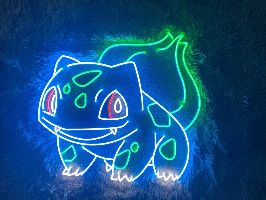 Bulbasaur Neon Sign LED Pokémon Anime Etsy