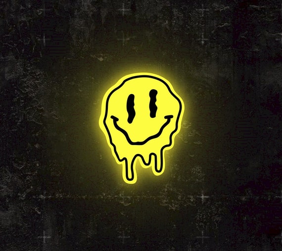 Dripping Smile Sign Neon Like LED Light Wall Decor - Etsy