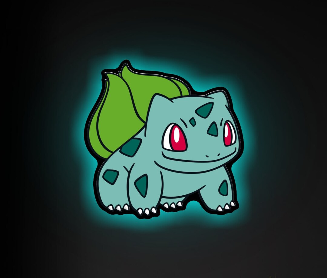 Bulbasaur Sign Neon Like LED Light Wall Decor Night Etsy