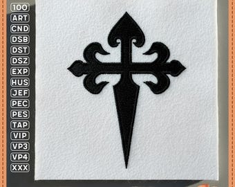 St. James Cross Machine Embroidery Design (Digital Download) with Multiple File Formats