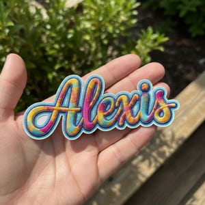 Custom Name Iron on Patch | Personalized Embroidered Name 3D Patches for Backpacks Hats Jackets