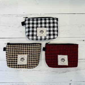 Minibolso acolchado, monedero, cartera pequeña, minibolso de mano, monedero con cremallera, cartera hecha a mano, monedero de tela, regalo para graduados