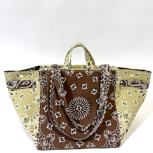 Bolso grande hecho a mano - Bolso tipo pañuelo - Bolso de tela extragrande para el trabajo, viajes, escuela y compras imagen 5