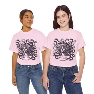 DriftaraCreations Medusa Pastel Greek Unisex Tee, Goth Mythological Survivor Shirt, Greek Inspired, Meaningful Mythology T-Shirt, Fashion
