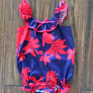 Tina Infant Romper in Hawaiian Print one size only image 5