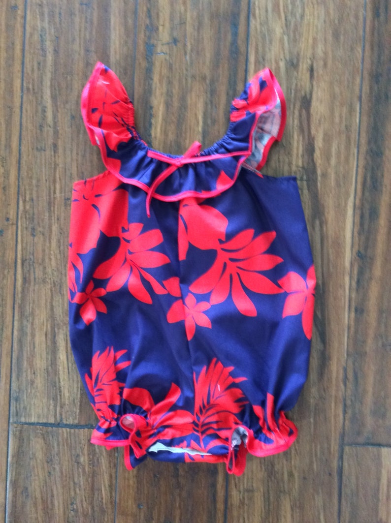 Tina Infant Romper in Hawaiian Print one size only image 5