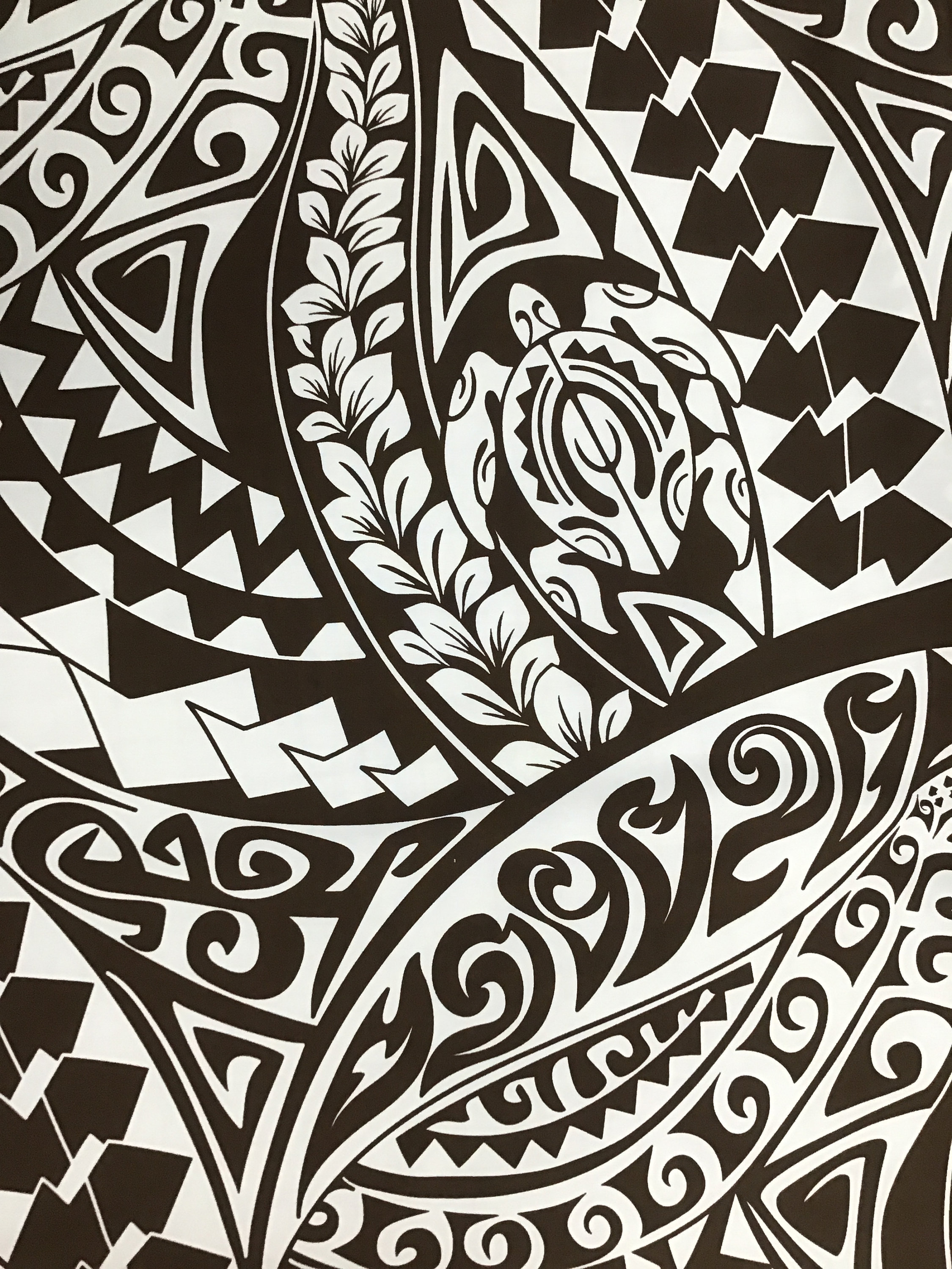 Black & White Tribal Honu Hawaiian Print in 100 cotton Etsy
