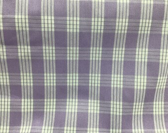 Lavender Palaka Hawaiian Woven 100% Cotton Fabric Sold by the Yard