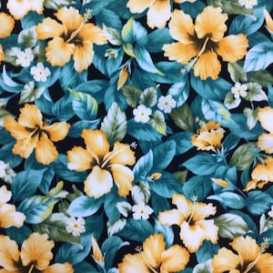 Tropical Hawaiian Print Fabric in Cotton   (Yardage Available)